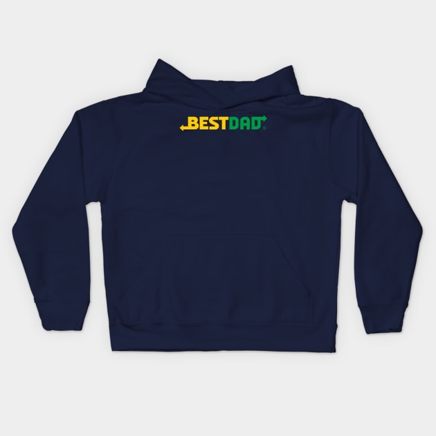 BEST DAD Kids Hoodie by peekxel